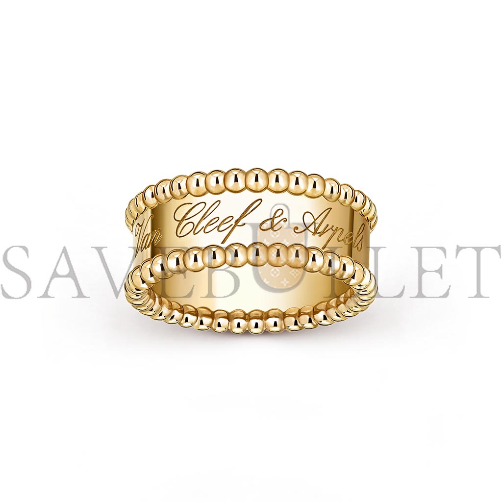V*N CL*F arpels perlÉe signature ring - yellow gold vcaro3y600